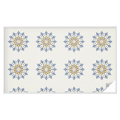 Frostad fönsterfilm med färgat mönster Dekorativ mandala