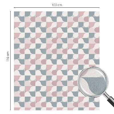 Dekorplast till fönster mosaik Pastellmönster