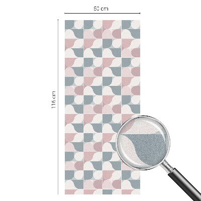 Dekorplast till fönster mosaik Pastellmönster