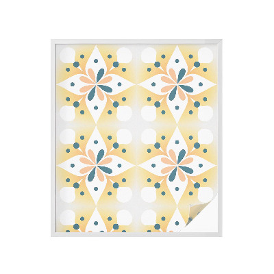 Frostfilm med dekorativt mönster Blomsymmetri