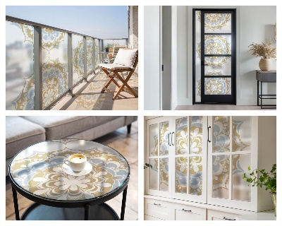 Solfilm fönster insynsskydd Boho-mandalas