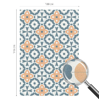 Frostad fönsterfilm med färgat mönster Mosaikblommor