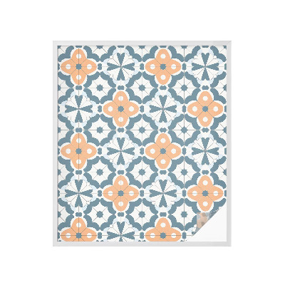 Frostad fönsterfilm med färgat mönster Mosaikblommor