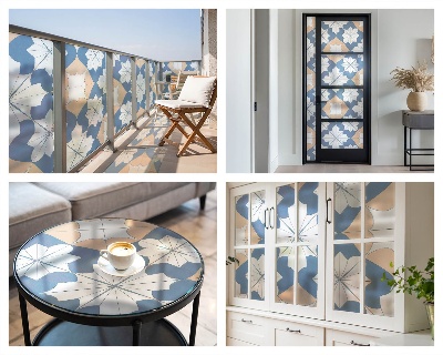 Solfilm fönster insynsskydd Symmetriska mönster
