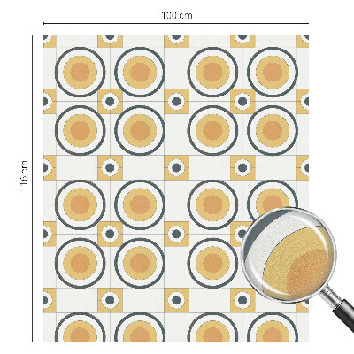 Dekorplast till fönster mosaik Retro cirklar