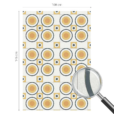 Dekorplast till fönster mosaik Retro cirklar