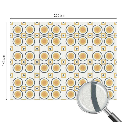 Dekorplast till fönster mosaik Retro cirklar