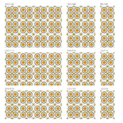 Dekorplast till fönster mosaik Retro cirklar