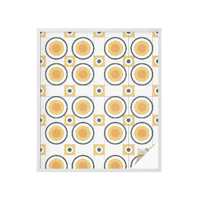 Dekorplast till fönster mosaik Retro cirklar