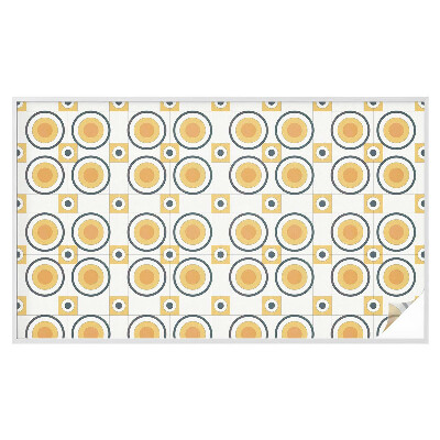 Dekorplast till fönster mosaik Retro cirklar