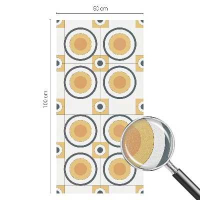 Dekorplast till fönster mosaik Retro cirklar