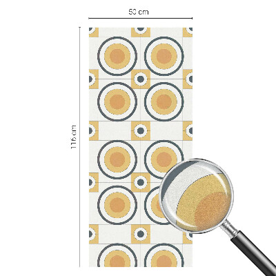 Dekorplast till fönster mosaik Retro cirklar