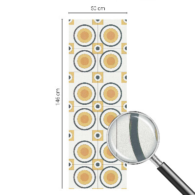 Dekorplast till fönster mosaik Retro cirklar