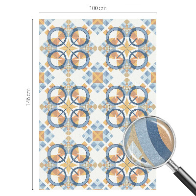 Frostad fönsterfilm med färgat mönster Geometriskt mönster