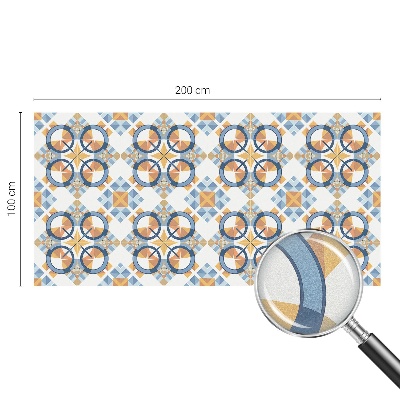 Frostad fönsterfilm med färgat mönster Geometriskt mönster