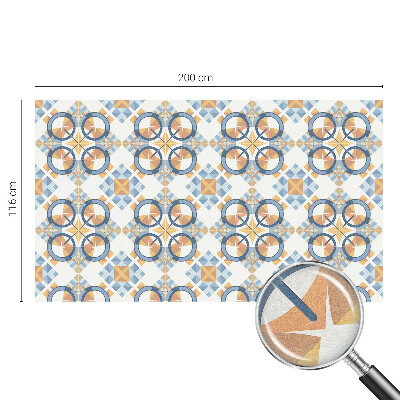 Frostad fönsterfilm med färgat mönster Geometriskt mönster