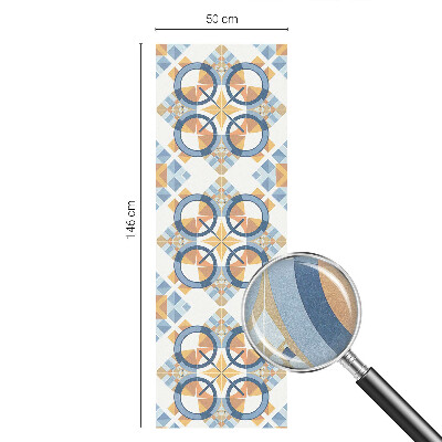 Frostad fönsterfilm med färgat mönster Geometriskt mönster