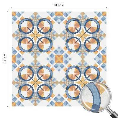 Frostad fönsterfilm med färgat mönster Geometriskt mönster