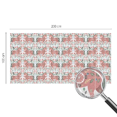 Dekorplast till fönster mosaik Färgglada hästar