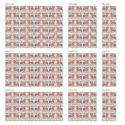 Dekorplast till fönster mosaik Färgglada hästar