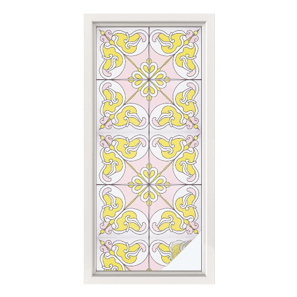 Frostfilm med dekorativt mönster Abstrakta blommor