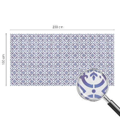 Fönsterfilm med mosaikmönster Blå kakelplattor