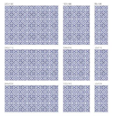 Fönsterfilm med mosaikmönster Blå kakelplattor