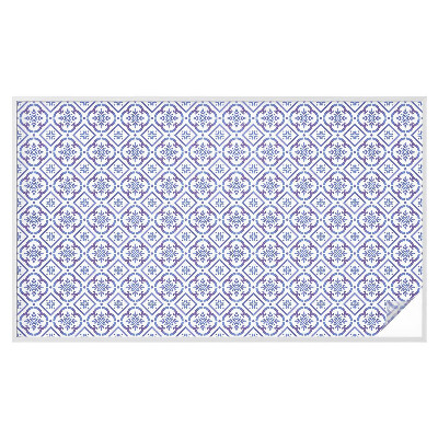 Fönsterfilm med mosaikmönster Blå kakelplattor