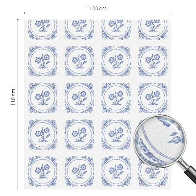 Frostad fönsterfilm med färgat mönster Fina blommor