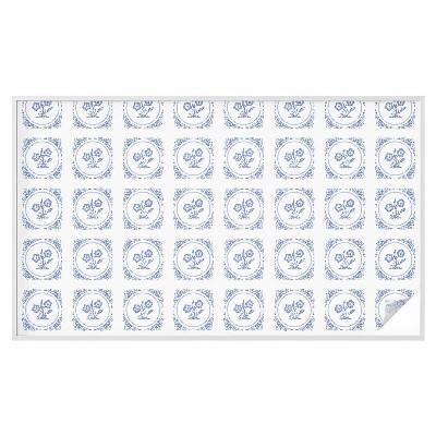 Frostad fönsterfilm med färgat mönster Fina blommor