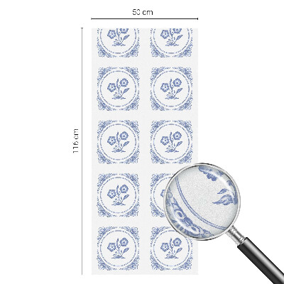 Frostad fönsterfilm med färgat mönster Fina blommor