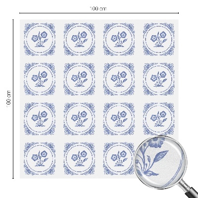 Frostad fönsterfilm med färgat mönster Fina blommor