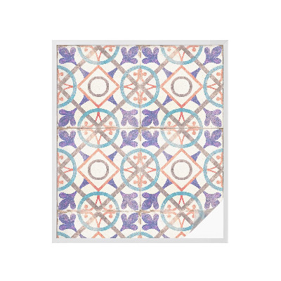 Frostfilm med dekorativt mönster Färgglada mosaiker