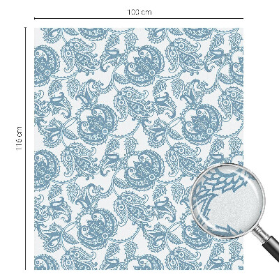 Solfilm fönster insynsskydd Blå ornament