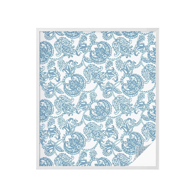 Solfilm fönster insynsskydd Blå ornament