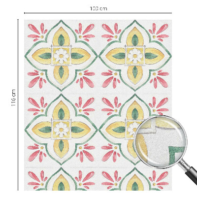 Frostfilm med dekorativt mönster Blommig prydnad