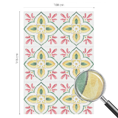 Frostfilm med dekorativt mönster Blommig prydnad