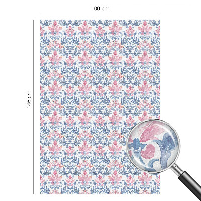 Frostad fönsterfilm med färgat mönster Blomsymmetri