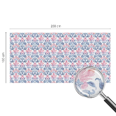 Frostad fönsterfilm med färgat mönster Blomsymmetri