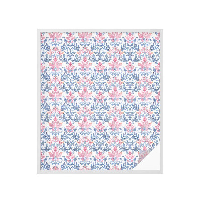 Frostad fönsterfilm med färgat mönster Blomsymmetri