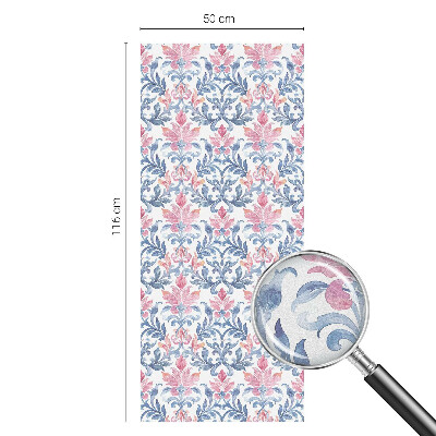 Frostad fönsterfilm med färgat mönster Blomsymmetri