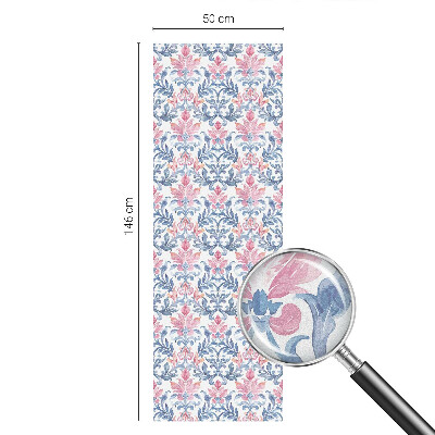 Frostad fönsterfilm med färgat mönster Blomsymmetri