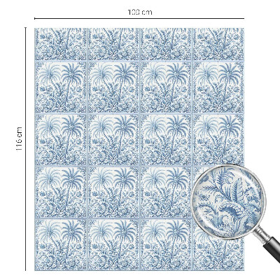 Fönsterfilm med mosaikmönster Tropiskt landskap