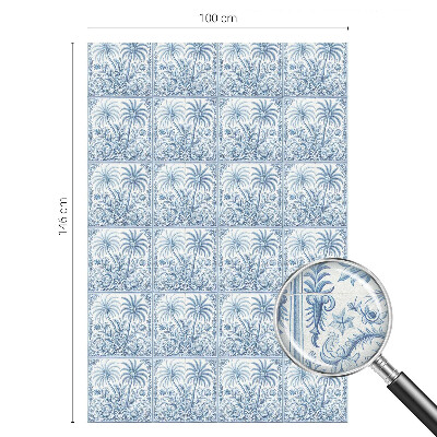 Fönsterfilm med mosaikmönster Tropiskt landskap