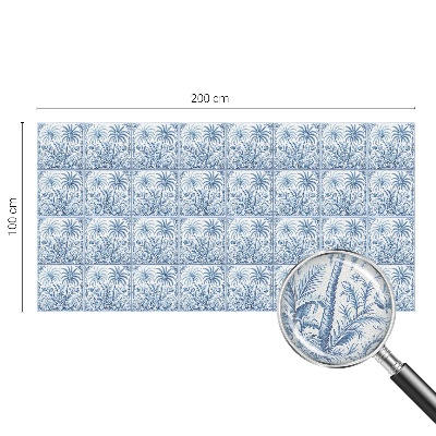 Fönsterfilm med mosaikmönster Tropiskt landskap