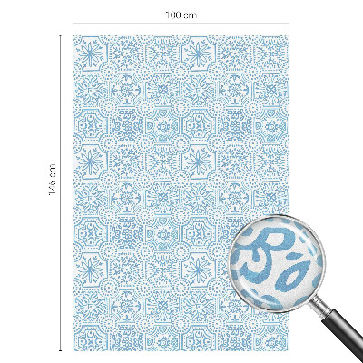 Fönsterfilm med mosaikmönster Blå kakelplattor