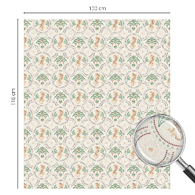 Dekorplast till fönster mosaik Palmleopard