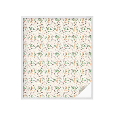 Dekorplast till fönster mosaik Palmleopard