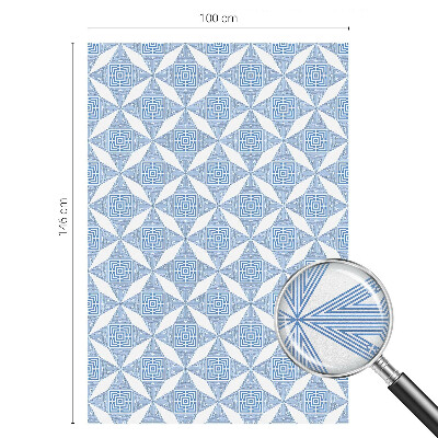 Frostad fönsterfilm med färgat mönster Geometriska labyrinter