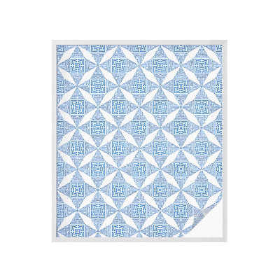 Frostad fönsterfilm med färgat mönster Geometriska labyrinter